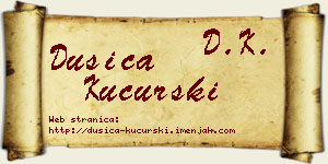 Dušica Kucurski vizit kartica